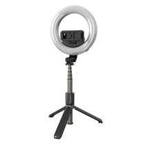 Portable Selfie Stick Circle Ring Light with Remote Tripod Phone Holder